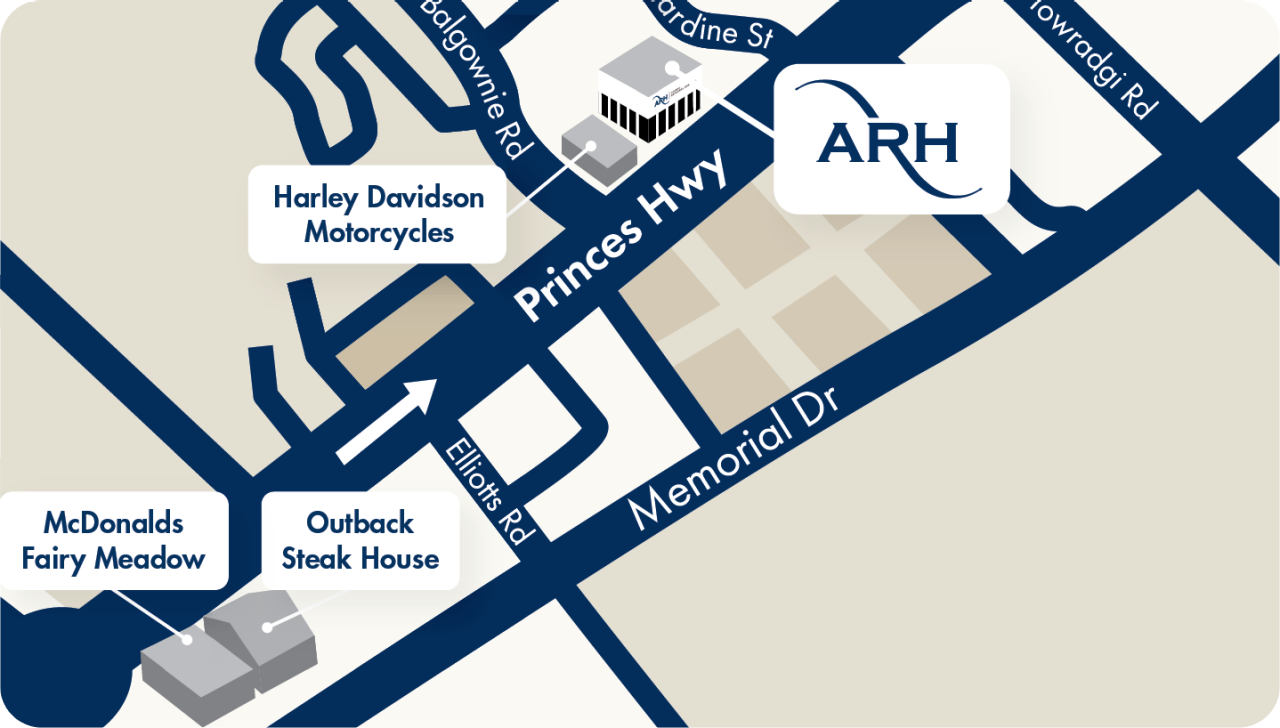ARH Homebush Map