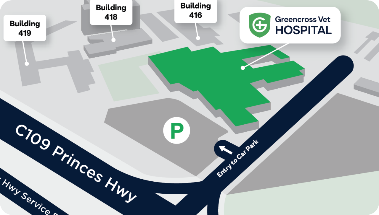Greencross Vet Hospital Map 